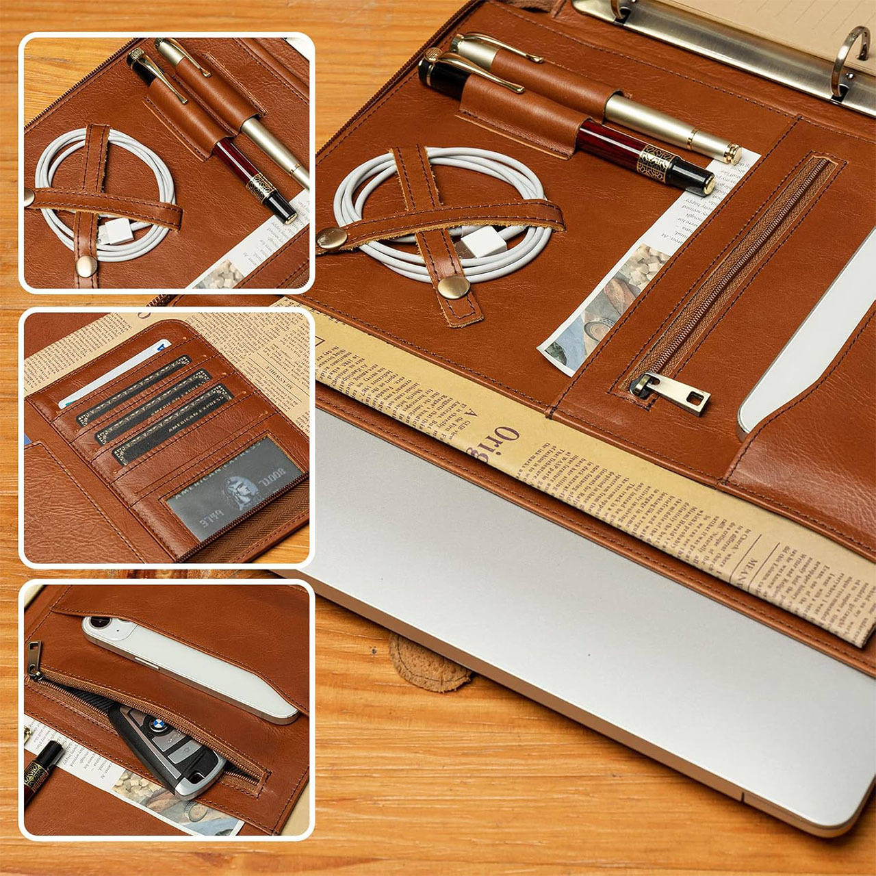 Leather Document Organizer
