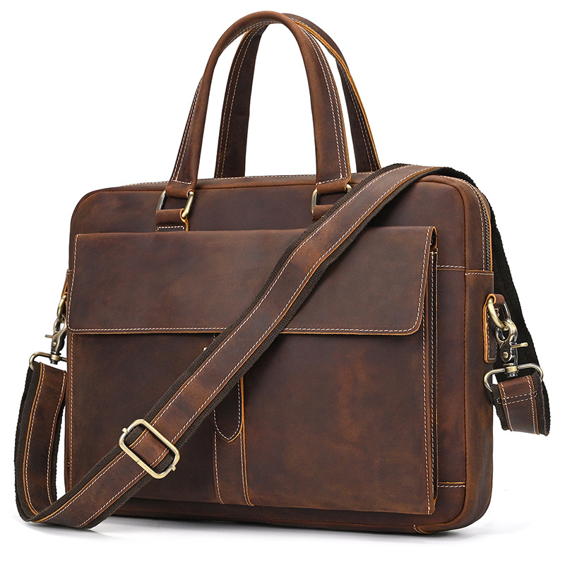 Leather Laptop Briefcase