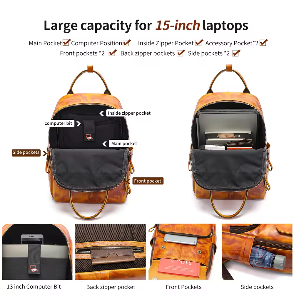 Vintage Leather Backpack