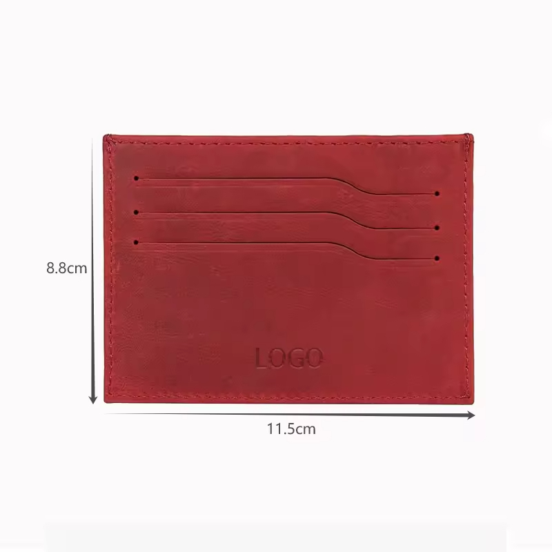 Red Leather Card Holder