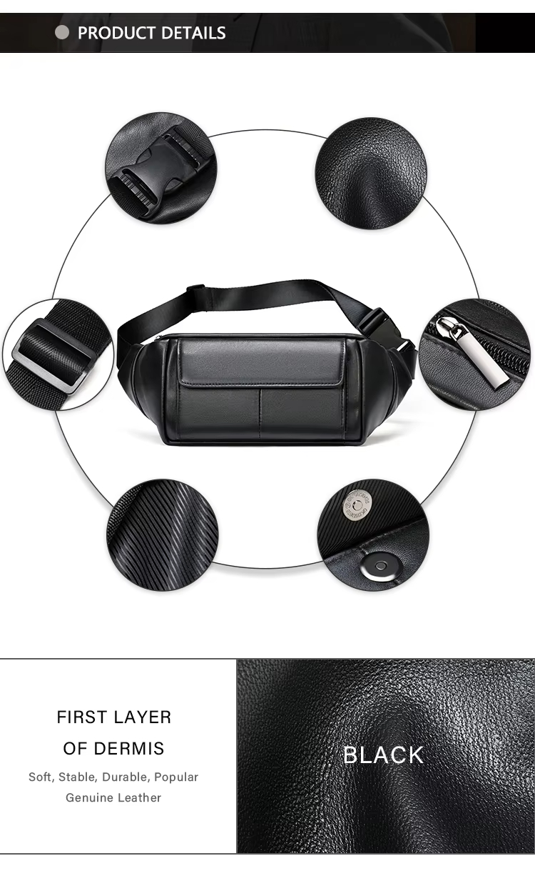 Multi-functional Leather Waist Bag