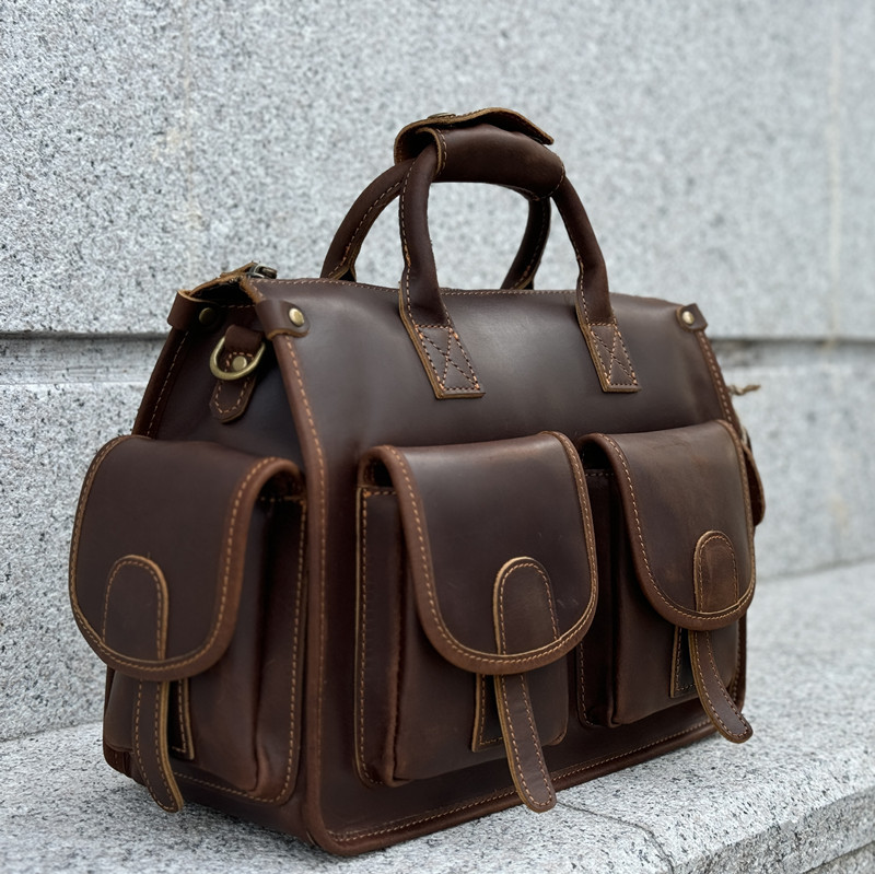 Vintage Leather Messenger Bag