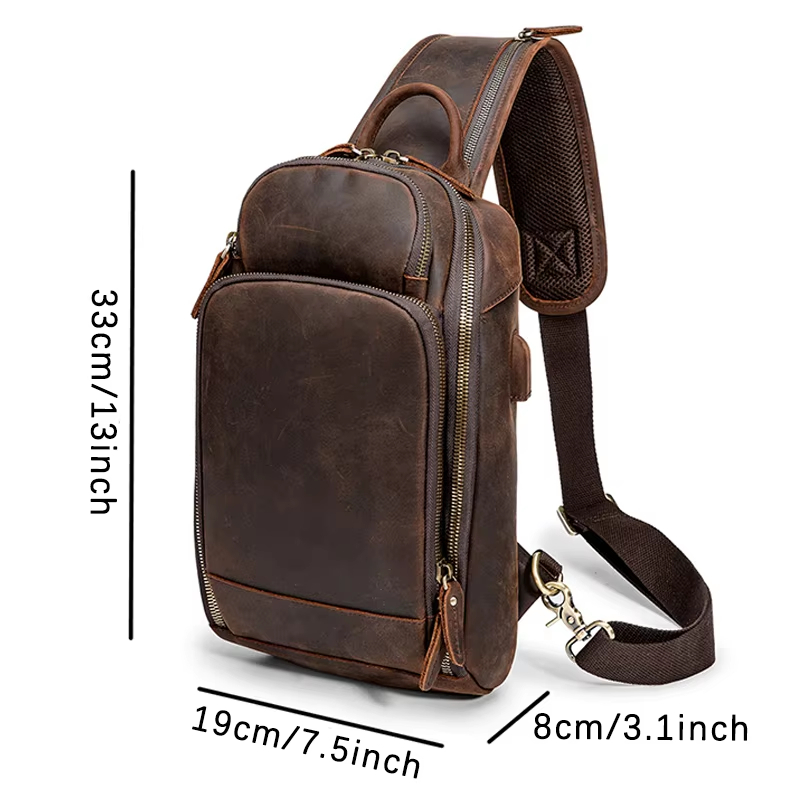 Leather Sling Backpack