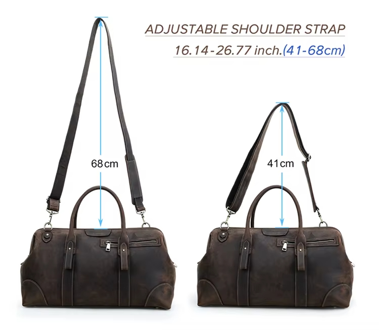 Crazy Horse Leather Travel Bag