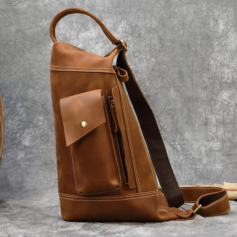 Brown Leather Sling Bag
