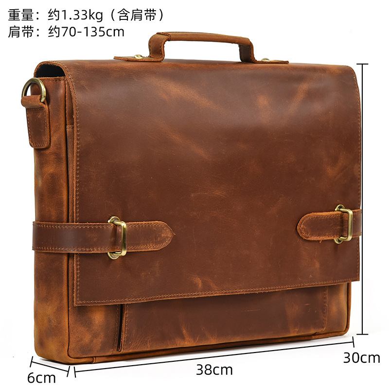 Vintage Leather Messenger Bag