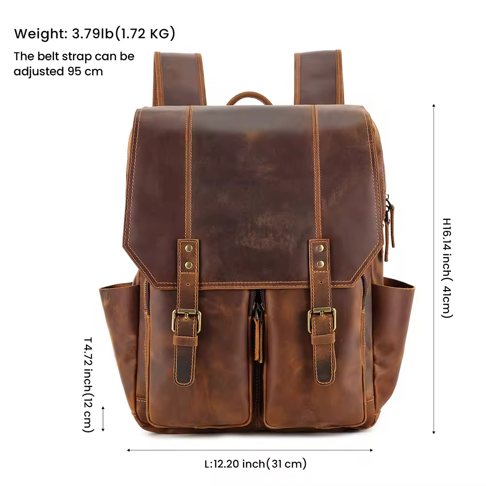 Leather Travel Backpack