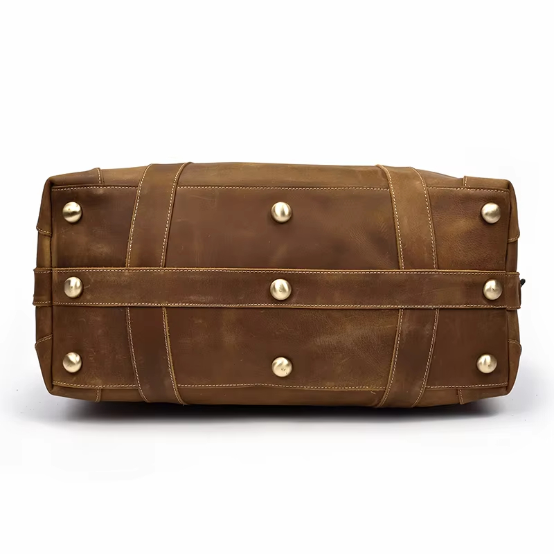 Leather Travel Duffel Bag
