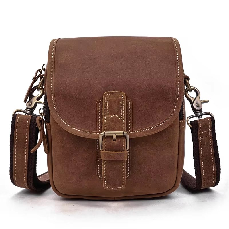 Vintage Leather Crossbody Bag