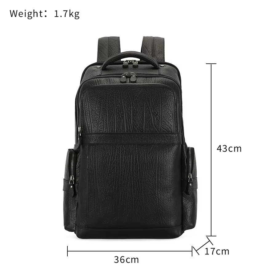Black Leather Backpack