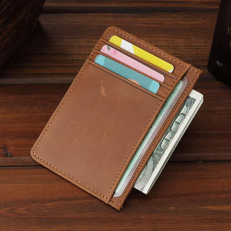 Slim Leather Card Holder Wallet