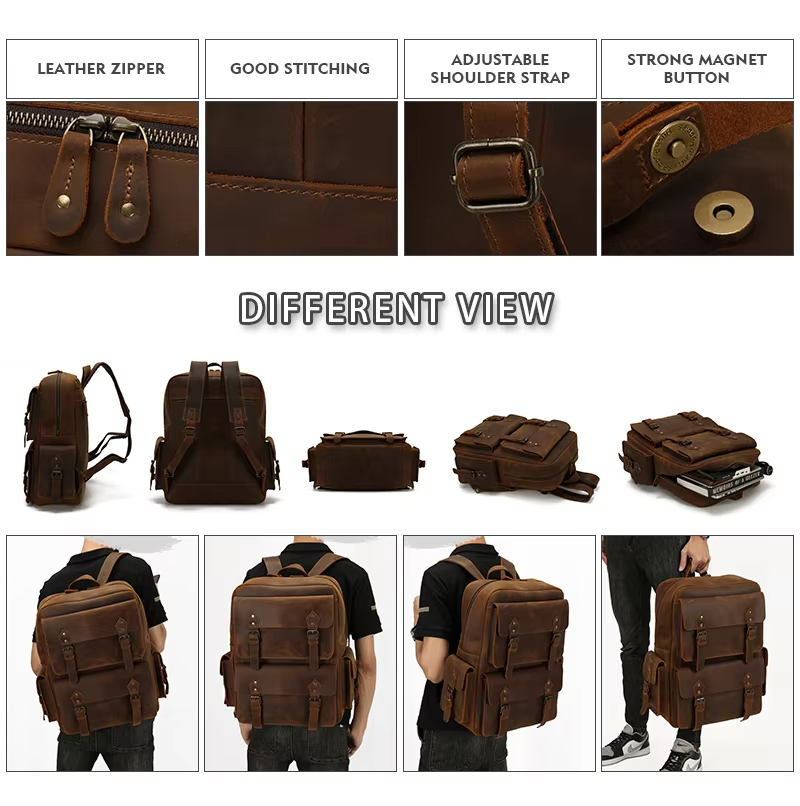 Vintage Leather Backpack