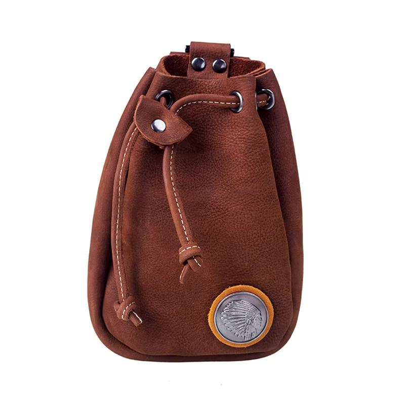 Leather Drawstring Pouch