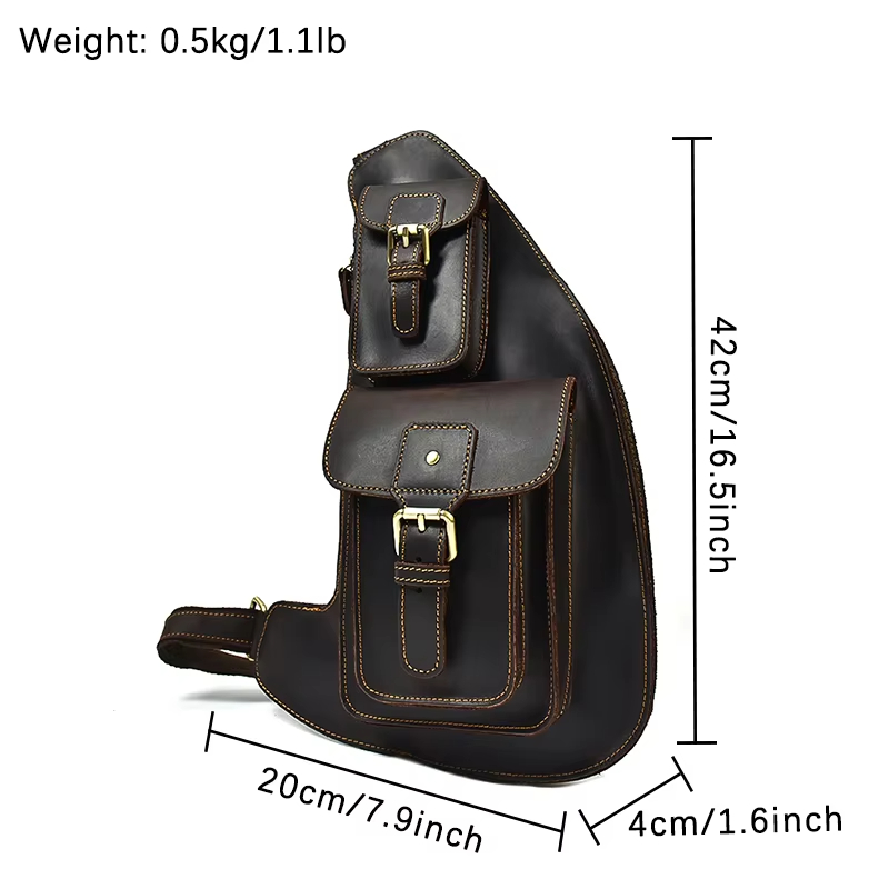 Leather Crossbody Sling Bag