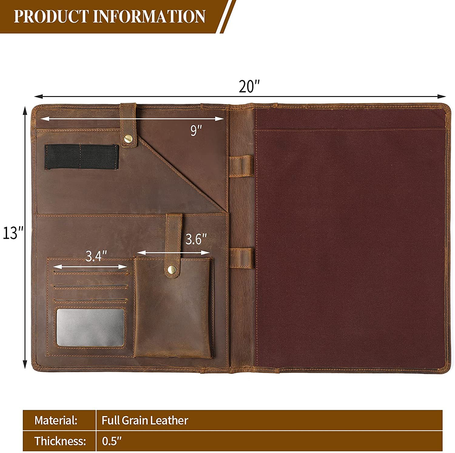 Leather Portfolio Organizer