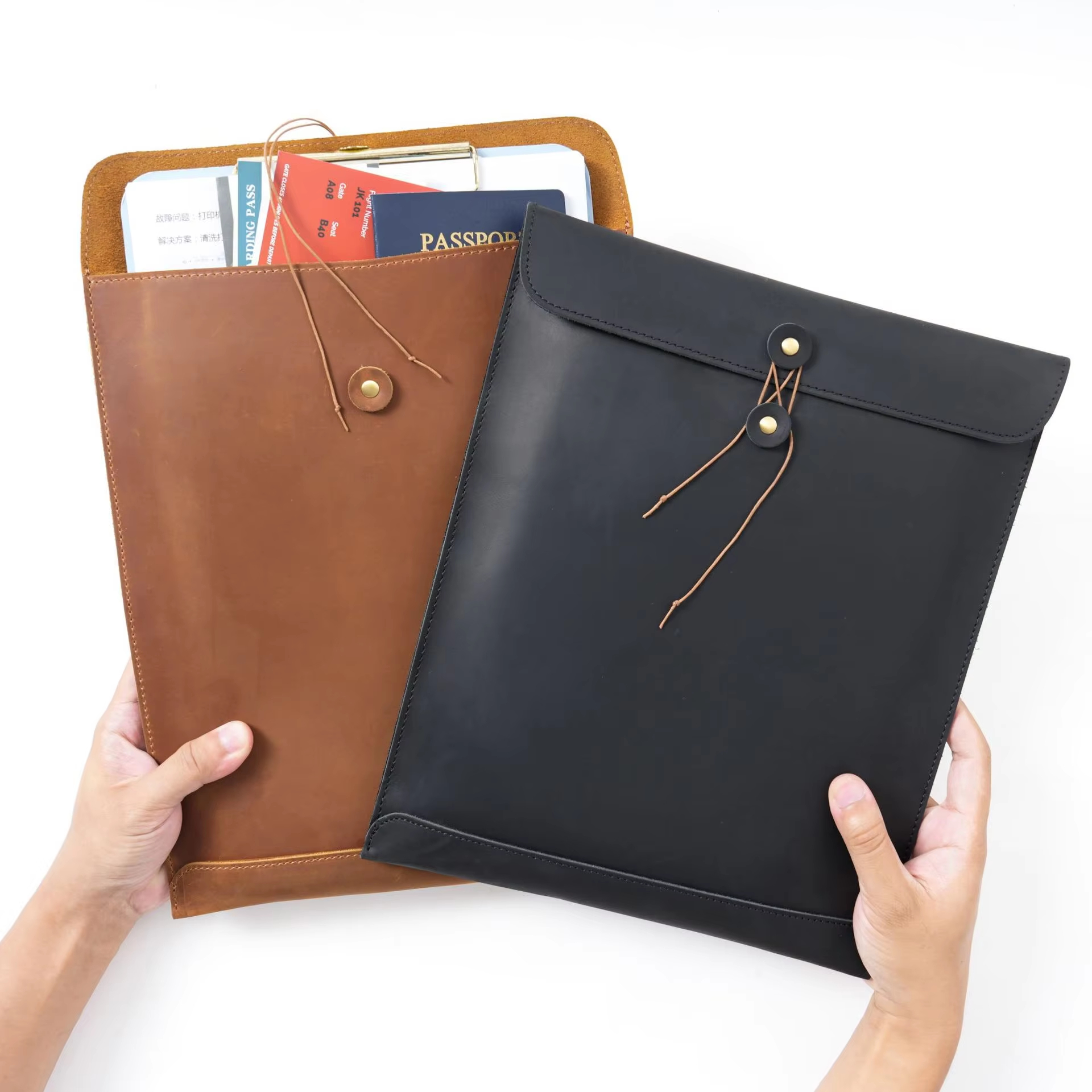 Leather Document Organizer