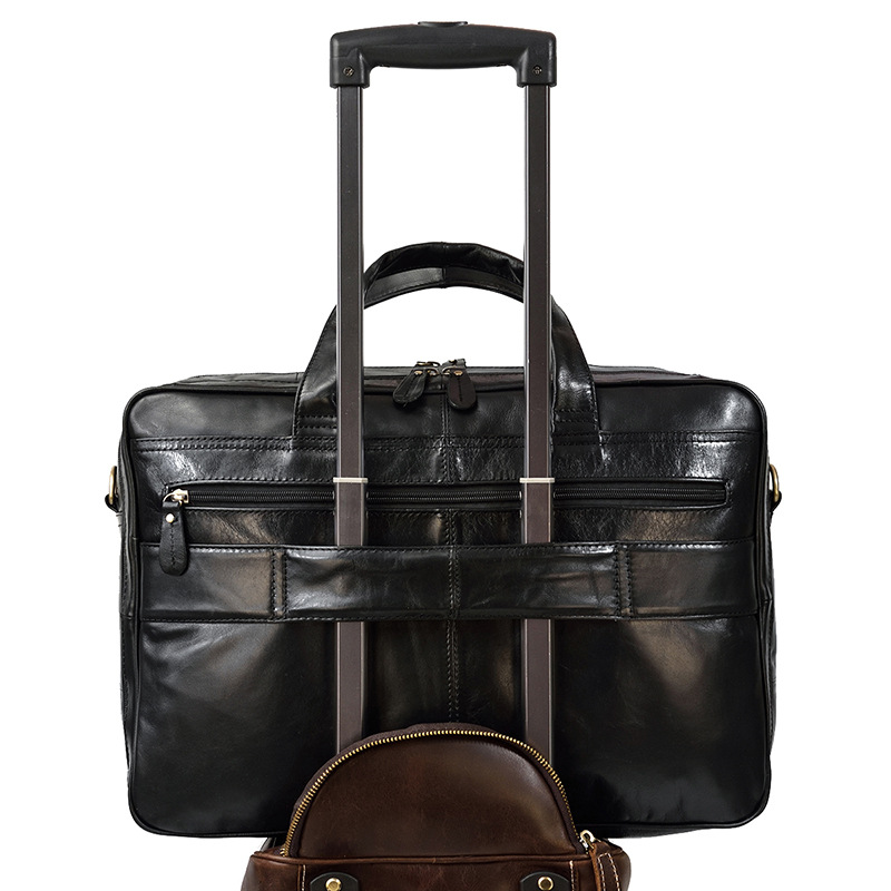 Black Leather Laptop Bag