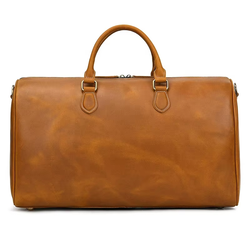 Leather Travel Duffel Bag