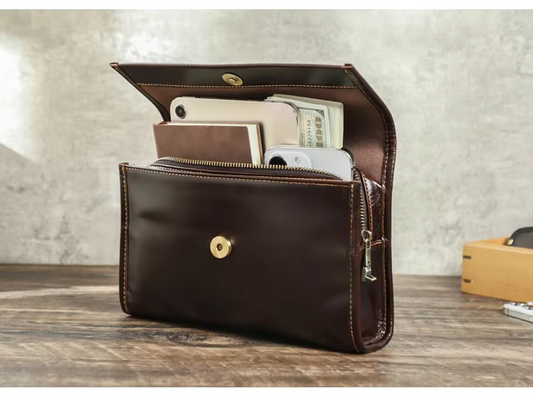 Men's Leather Clutch Bag