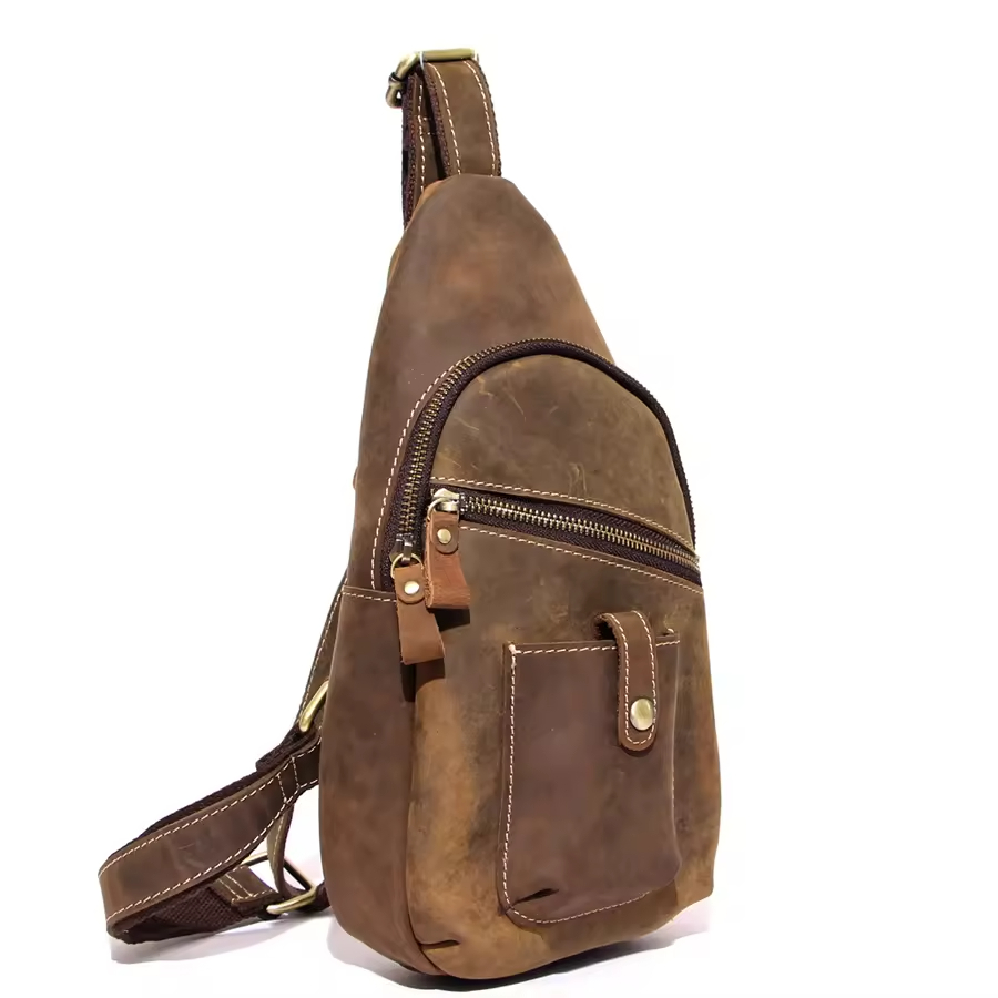 Vintage Leather Sling Bag