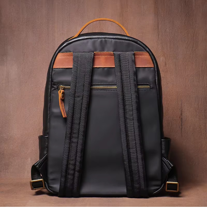 Black Leather Backpack