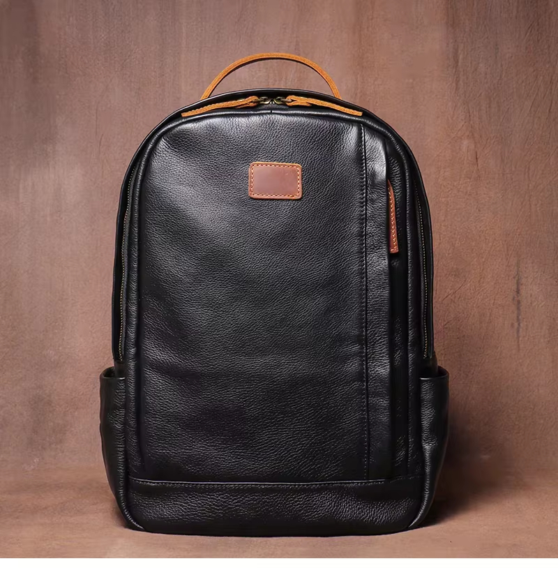 Black Leather Backpack