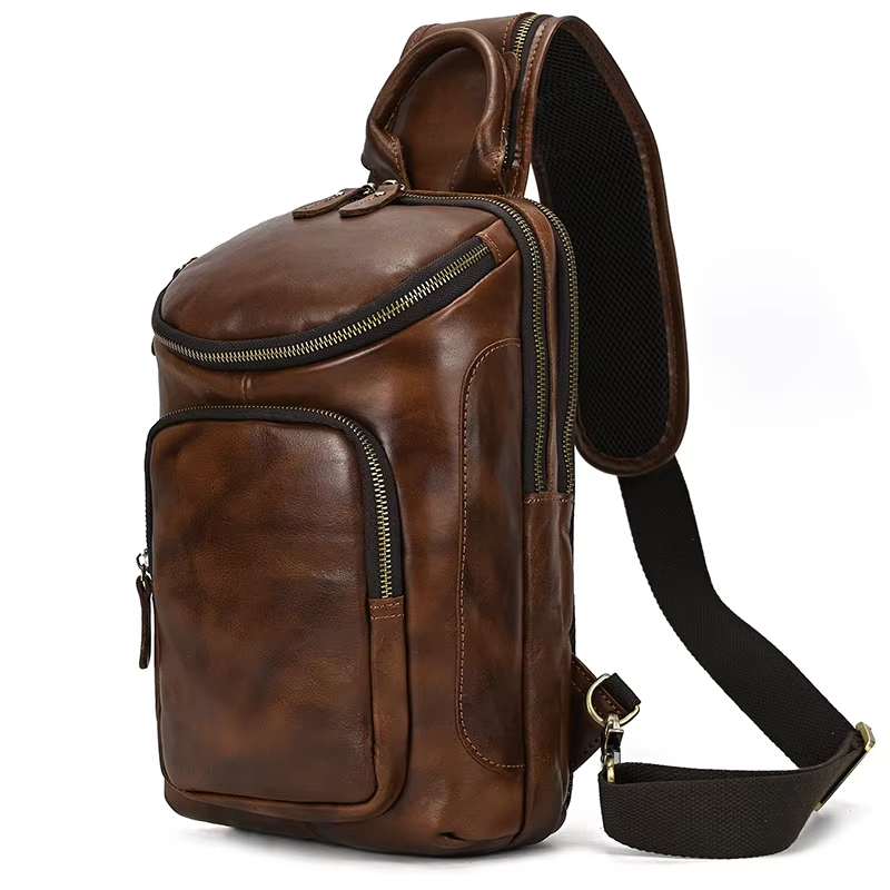 Brown Leather Sling Bag