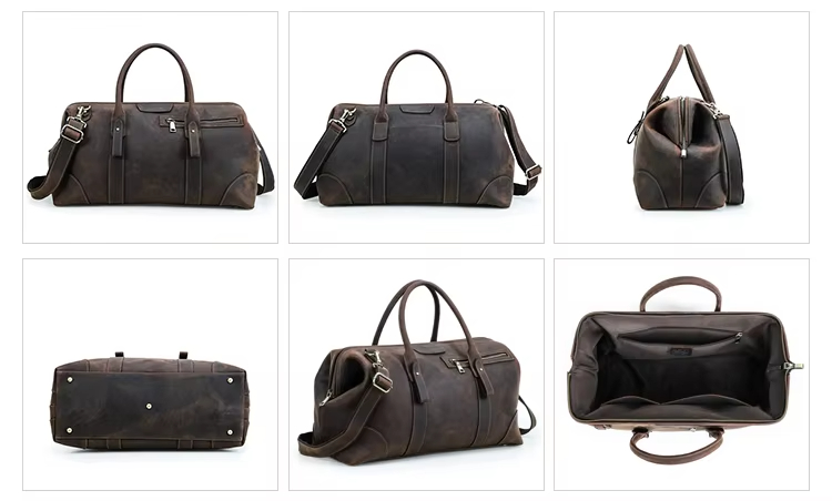 Crazy Horse Leather Travel Bag
