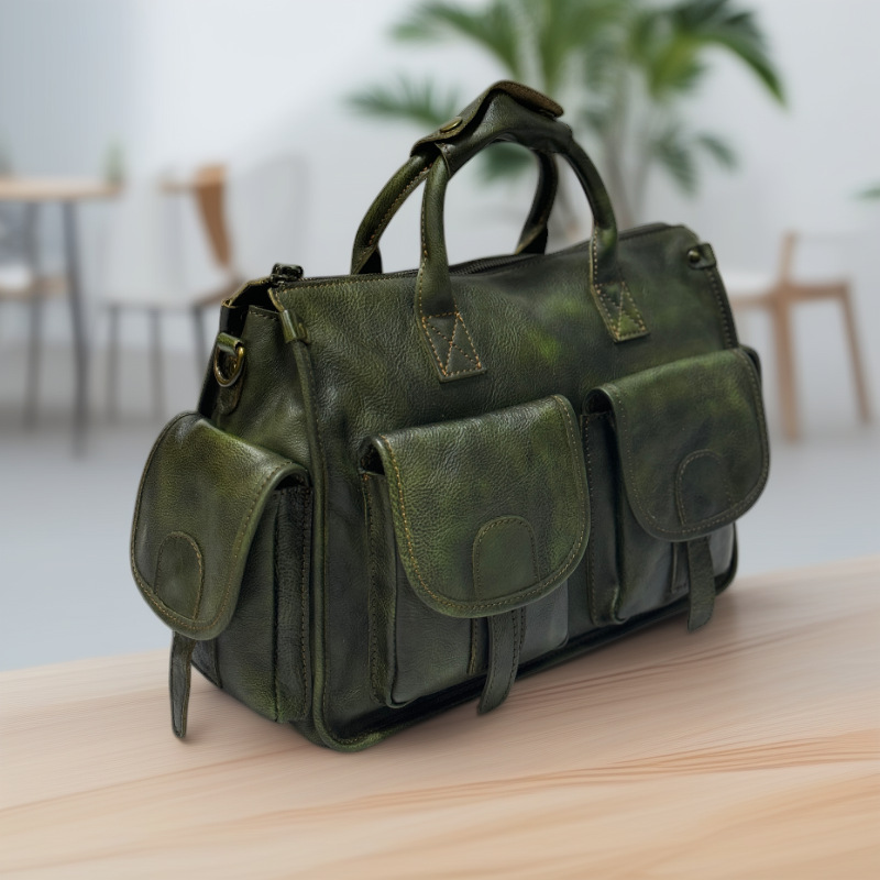 Vintage Leather Messenger Bag