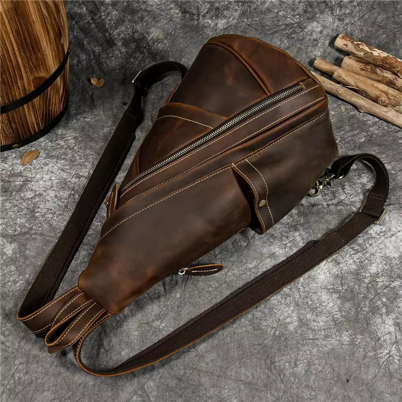 Vintage Leather Sling Bag