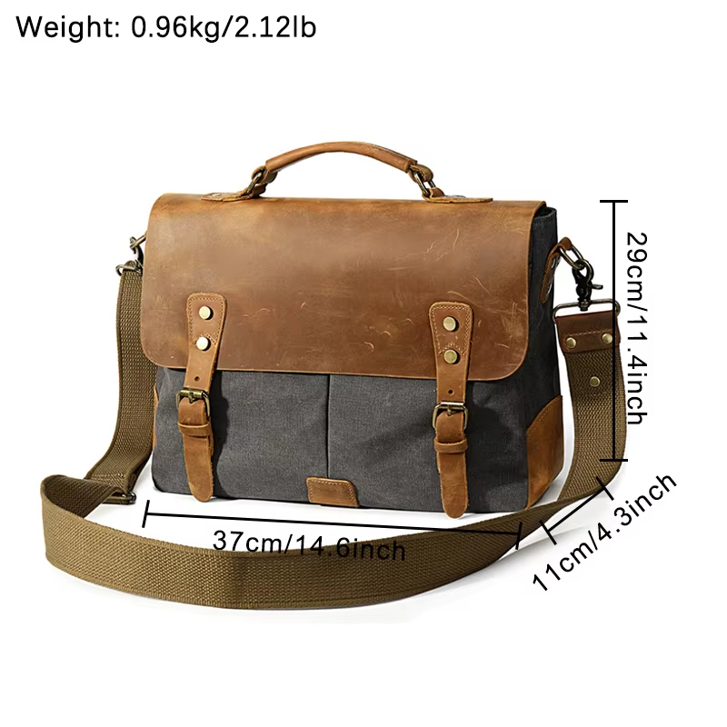 Vintage Leather Messenger Bag