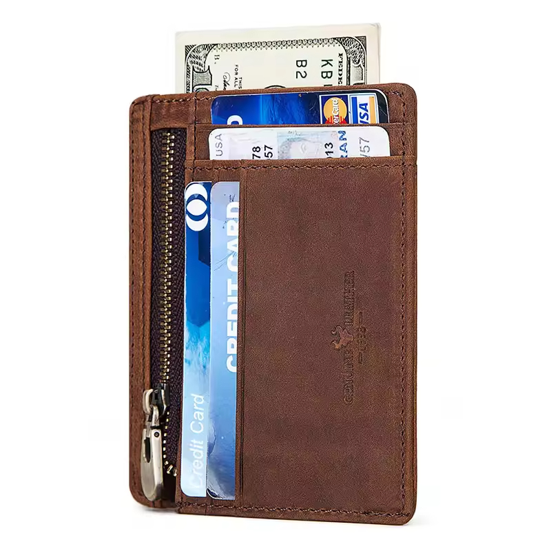 Slim Leather Card Holder Wallet