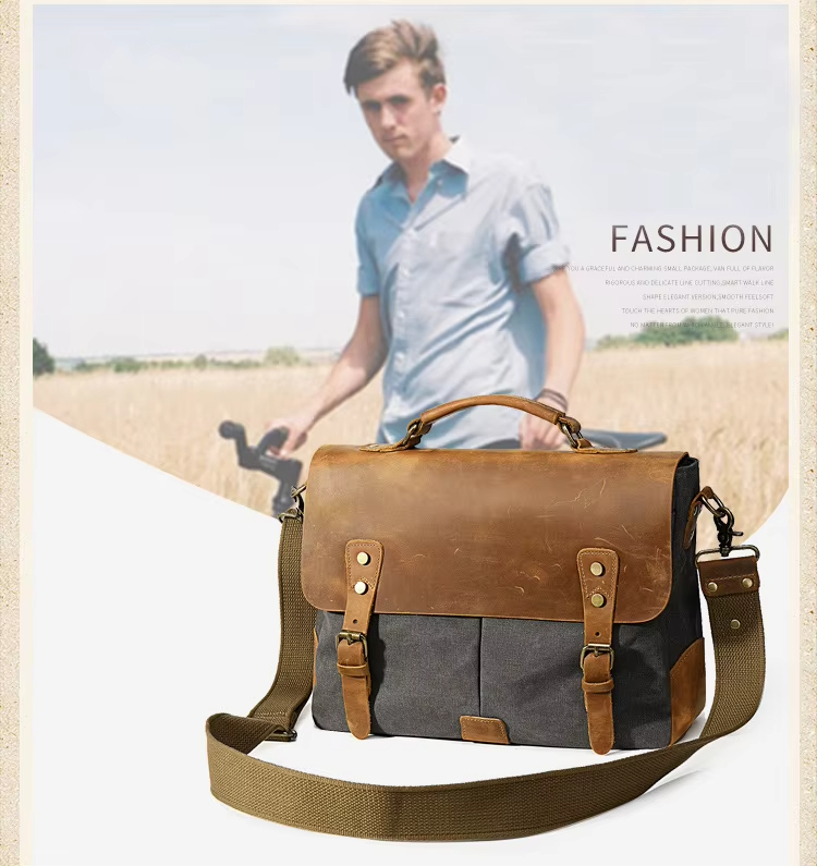 Vintage Leather Messenger Bag