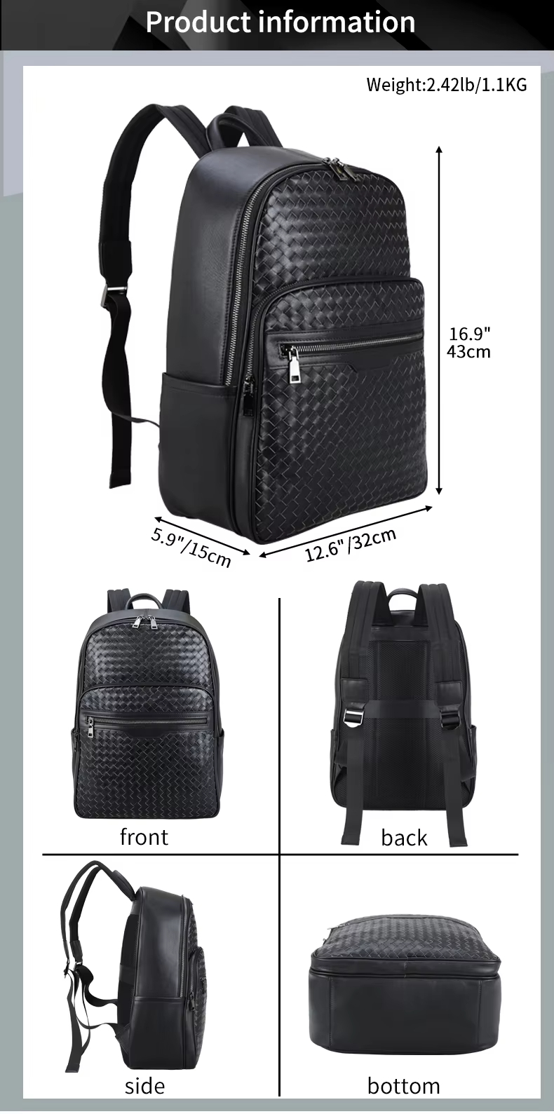 Leather Travel Backpack