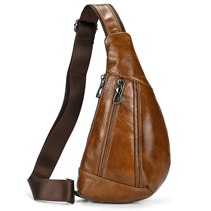 Brown Leather Sling Bag