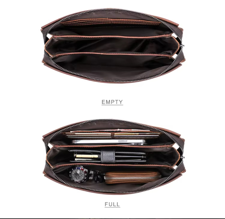  Crazy Horse Leather Clutch Bag