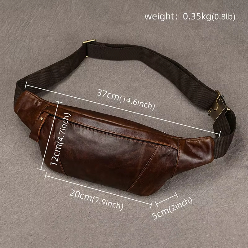 Brown Leather Waist Bag