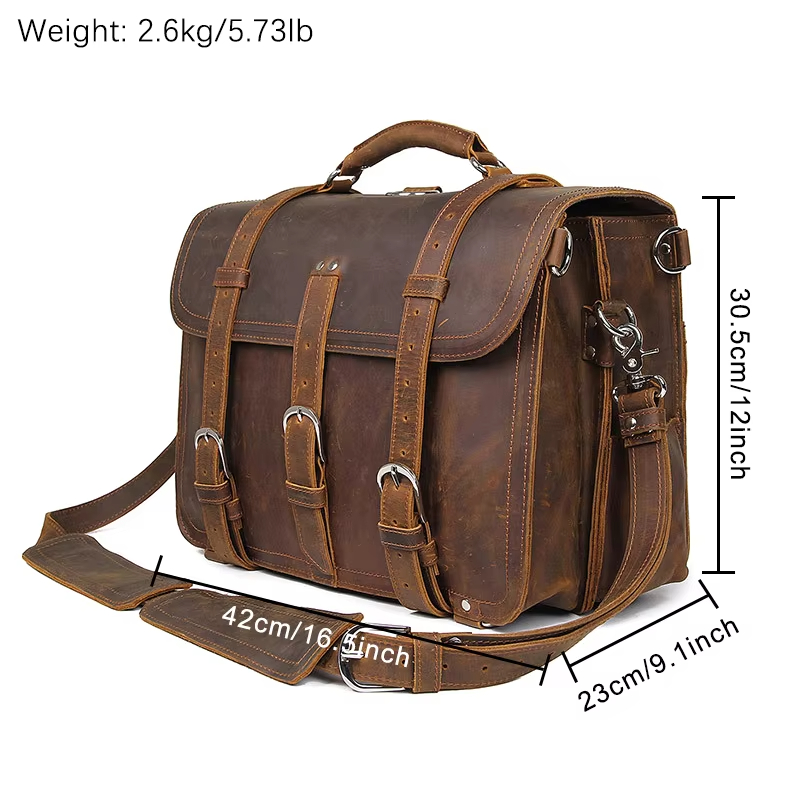 Vintage Leather Messenger Bag