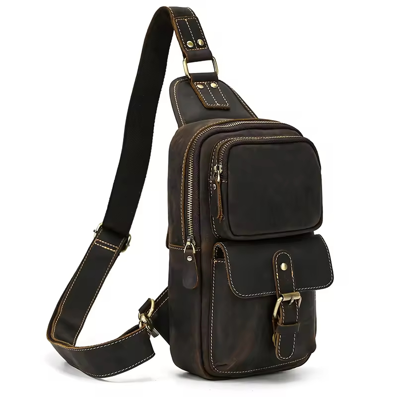 Men's Leather Sling Bag