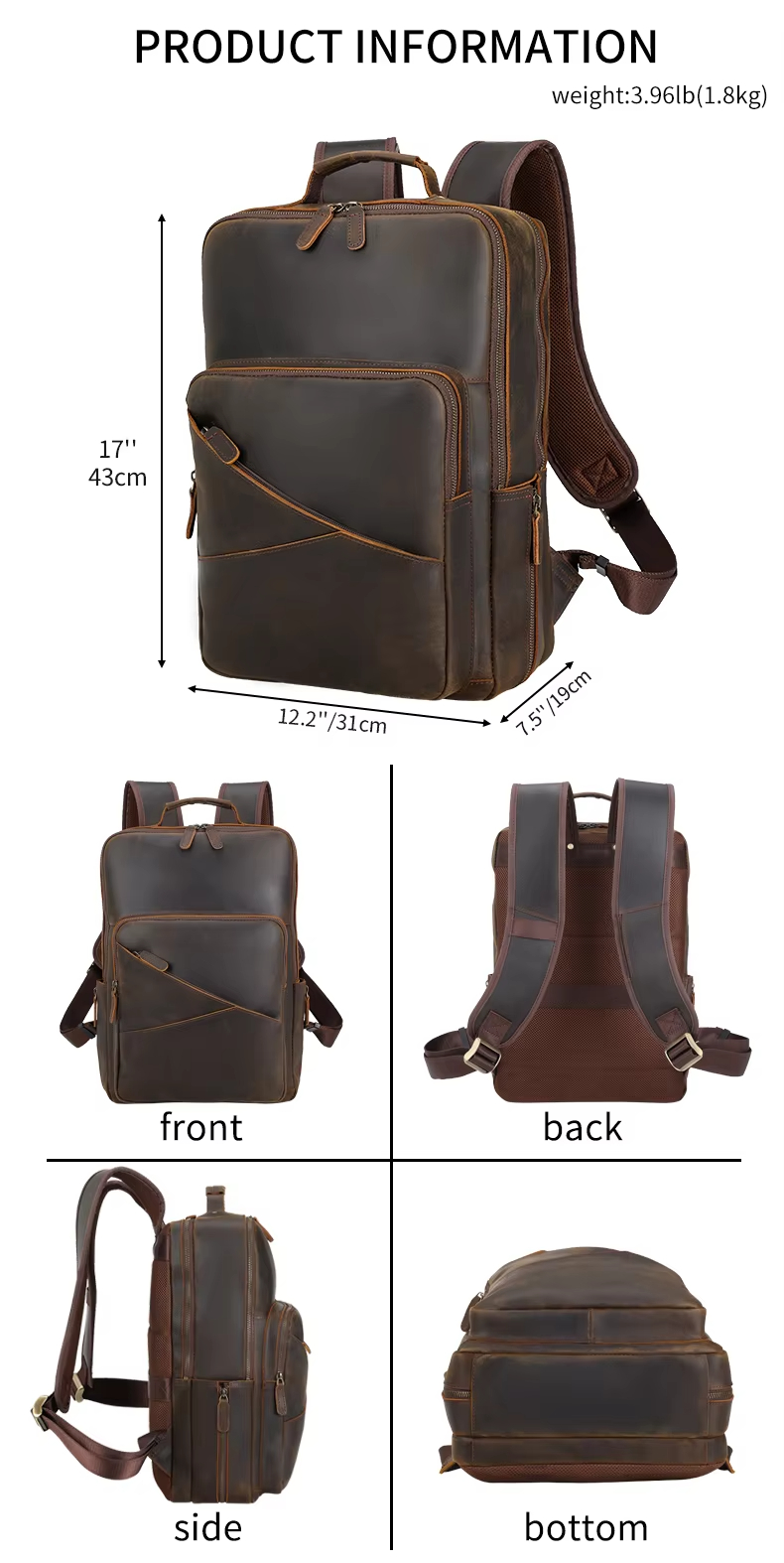 Vintage Leather Backpack