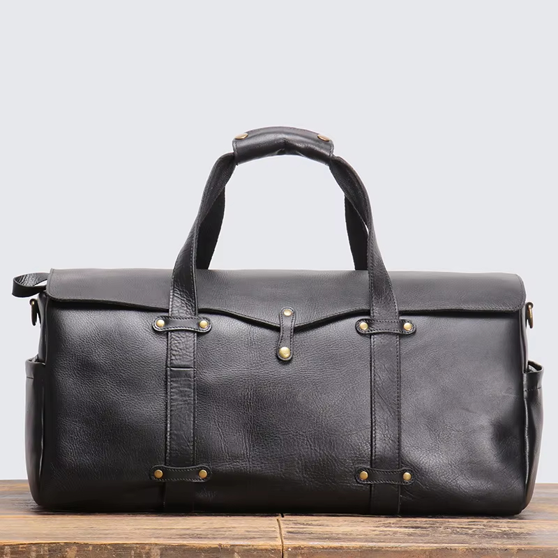 Leather Travel Duffel Bag