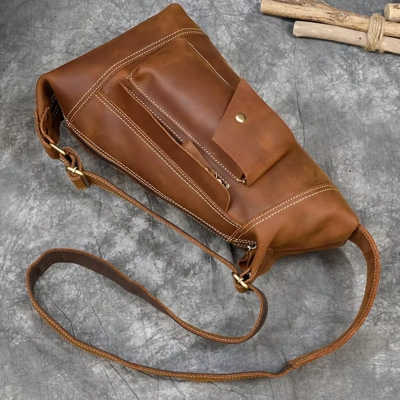 Brown Leather Sling Bag