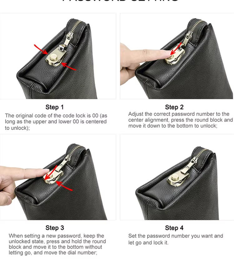 Black Leather Clutch Bag