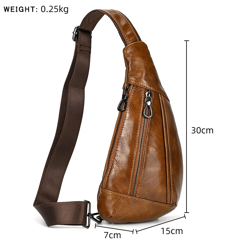 Brown Leather Sling Bag