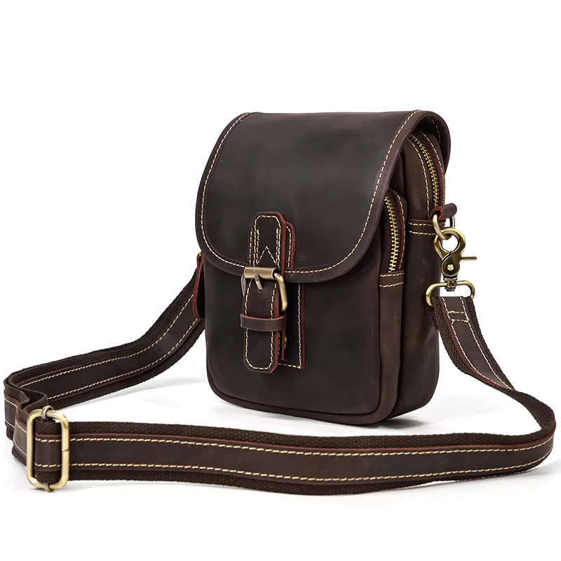 Vintage Leather Crossbody Bag