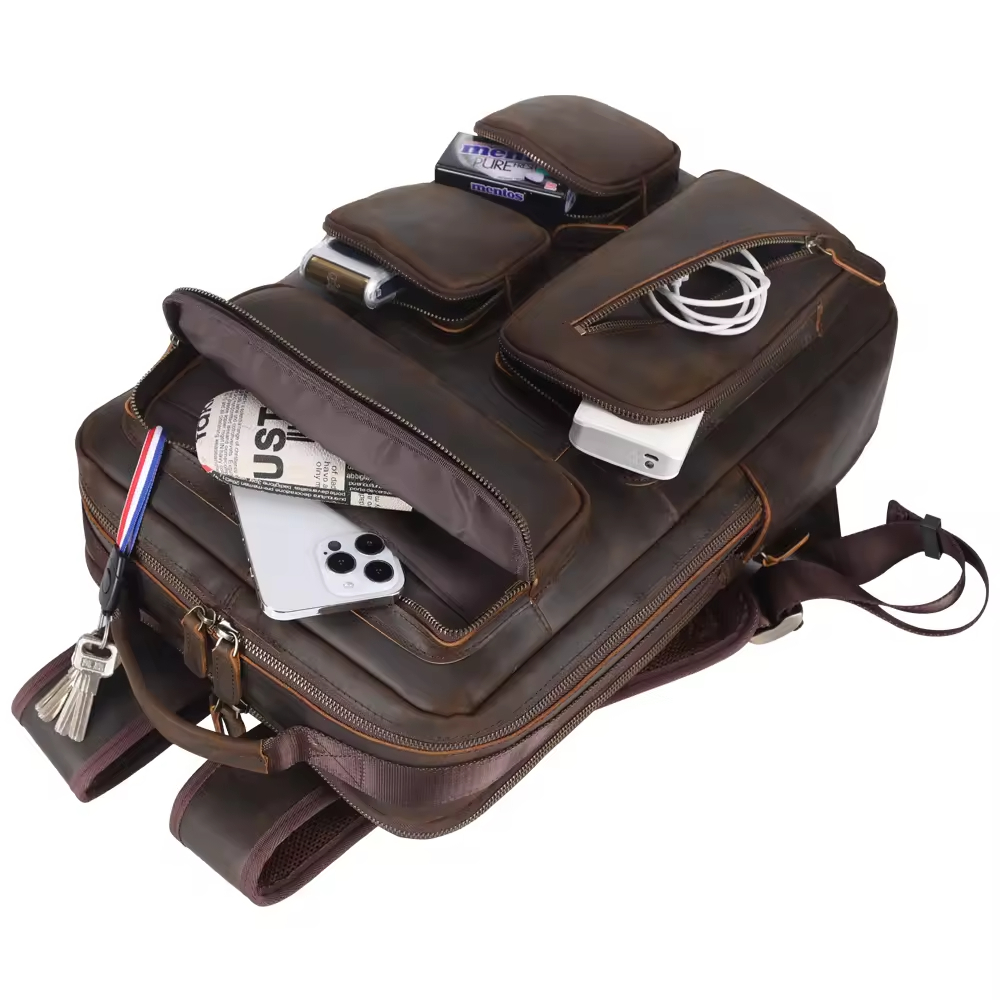 Leather Travel Backpack