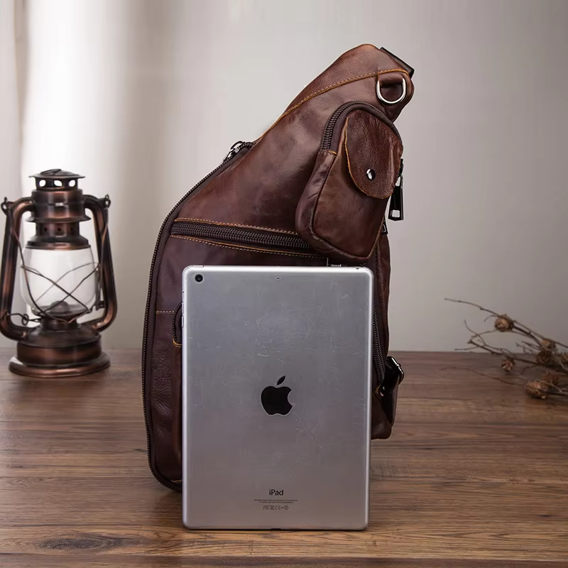 Brown Leather Sling Bag