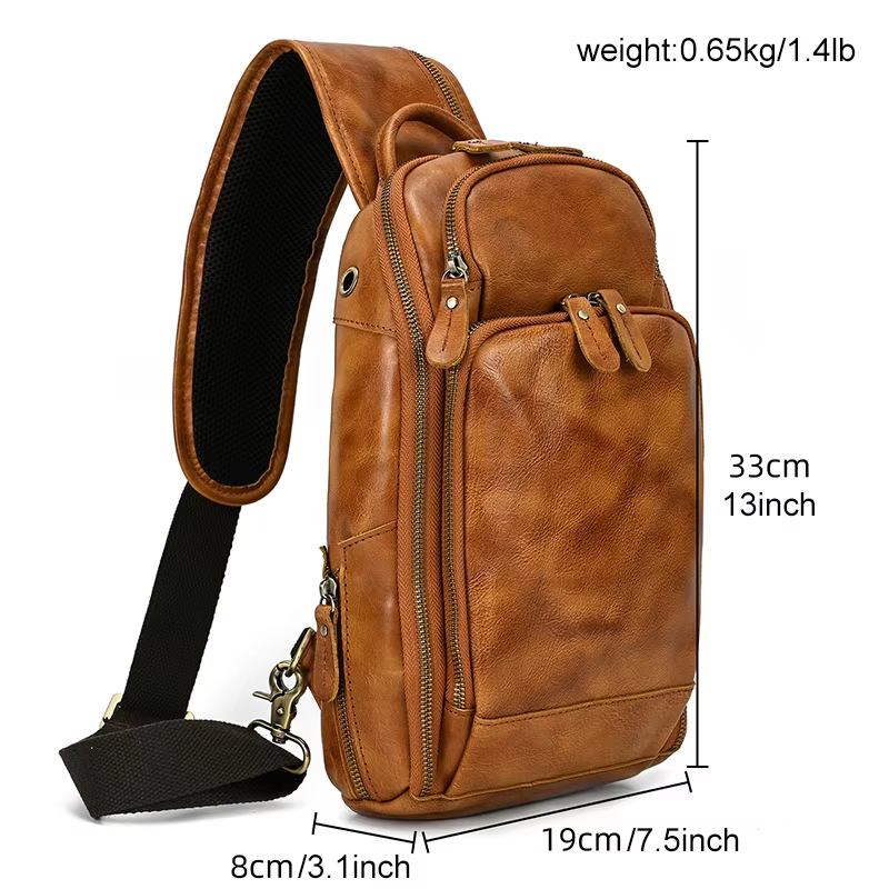 Brown Leather Sling Bag