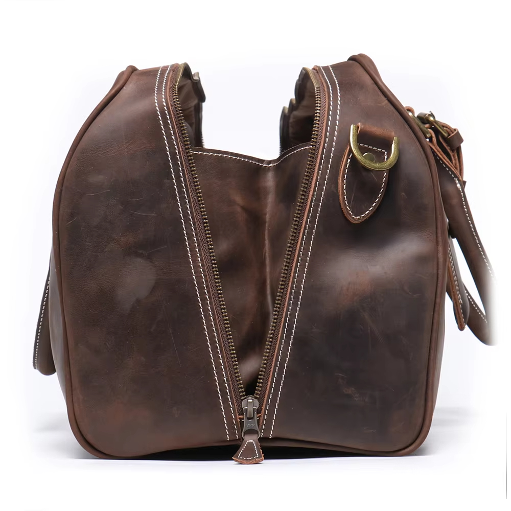 Vintage Leather Duffel Bag