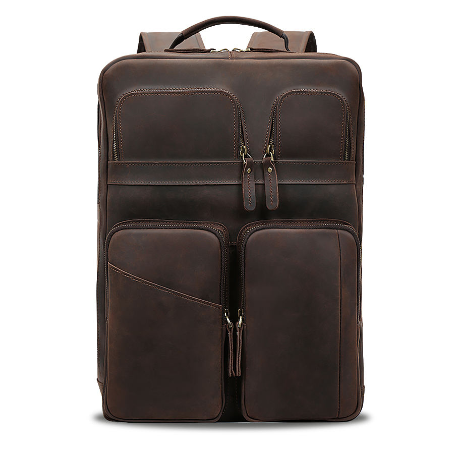 Leather Laptop Backpack